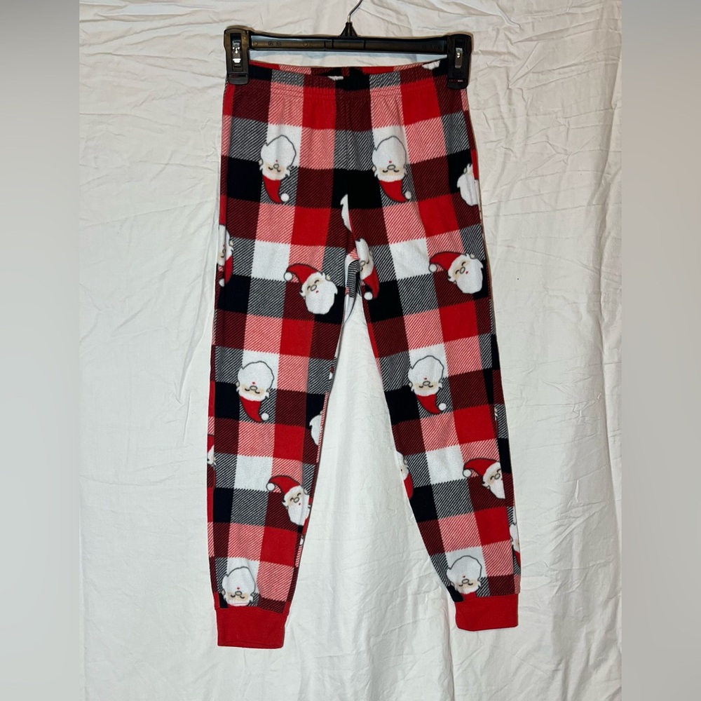 Jammies for Your Families Red and Black Plaid Santa PJ set. - Picture 3 of 4